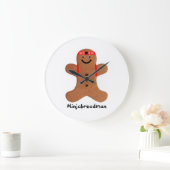 Ninjabreadman biscuit (cookie)Acrylmauer Große Wanduhr (Zuhause)