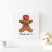 Ninjabreadman biscuit (cookie) Acrylmauer Quadratische Wanduhr (Zuhause)