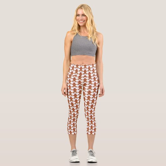 Ninjabreadman biscuit (Cookie) Capri Leggings (Vorderseite)
