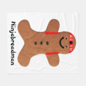 Ninjabreadman biscuit (Cookie) Fleecedecke (Vorderseite (Horizontal))