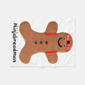 Ninjabreadman biscuit (Cookie) Fleecedecke (Vorderseite (Horizontal))
