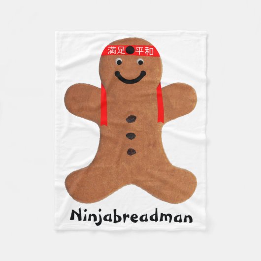 Ninjabreadman biscuit (Cookie) Fleecedecke (Vorderseite)