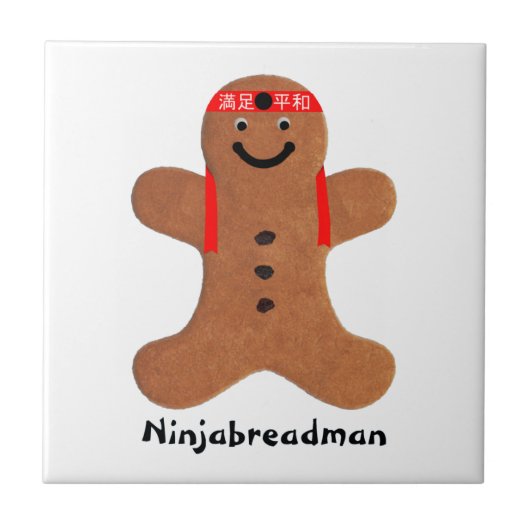 Ninjabreadman biscuit (Cookie) Fliese (Vorderseite)