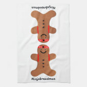 Ninjabreadman biscuit (Cookie) Geschirrtuch (Vertikal)