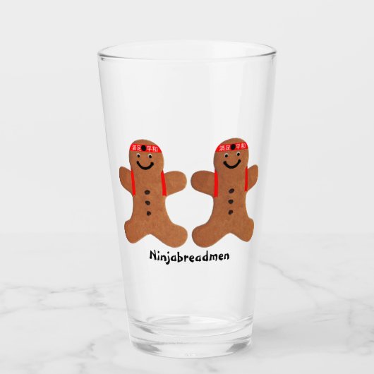 Ninjabreadman biscuit (Cookie) Glas (Vorderseite)