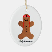 Ninjabreadman biscuit (Cookie) Keramik Ornament (Rechts)