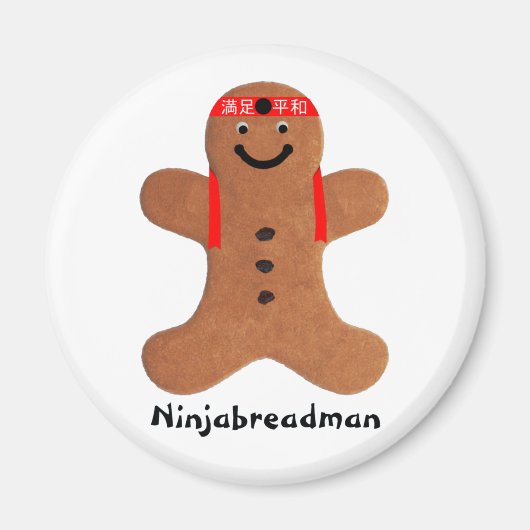 Ninjabreadman biscuit (Cookie) Magnet (Vorne)