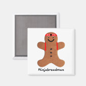 Ninjabreadman biscuit (Cookie) Magnet (Vorderseite/Rückseite)