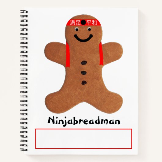 Ninjabreadman biscuit (Cookie) Notizblock (Vorderseite)