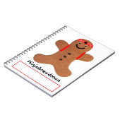 Ninjabreadman biscuit (Cookie) Notizblock (Linke Seite)