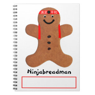 Ninjabreadman biscuit (Cookie) Notizblock