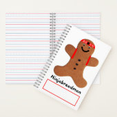 Ninjabreadman biscuit (Cookie) Notizblock (Innen)