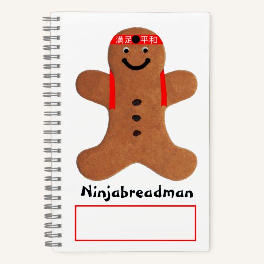 Ninjabreadman biscuit (Cookie) Notizblock (Vorderseite)