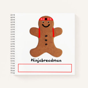 Ninjabreadman biscuit (Cookie) Notizblock