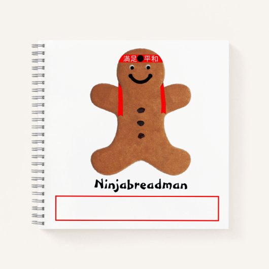 Ninjabreadman biscuit (Cookie) Notizblock (Vorderseite)