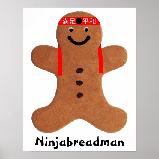 Ninjabreadman Biscuit (Cookie) Poster (Vorne)