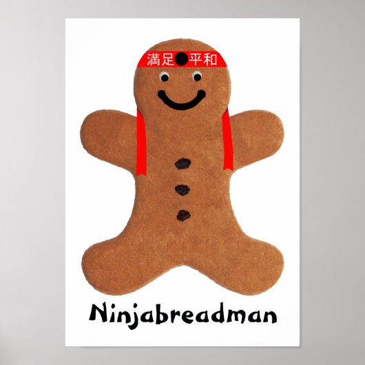 Ninjabreadman biscuit (Cookie) Poster (Vorne)