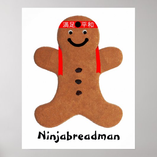 Ninjabreadman biscuit (Cookie) Poster (Vorne)