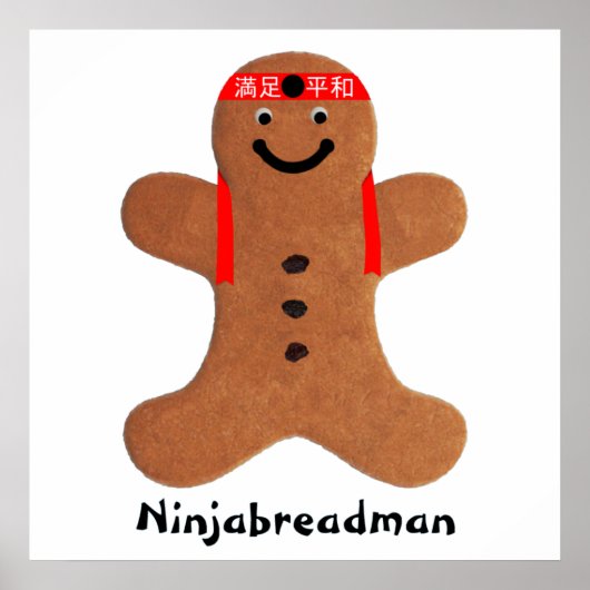 Ninjabreadman biscuit (Cookie) Poster (Vorne)