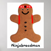 Ninjabreadman biscuit (Cookie) Poster (Vorne)