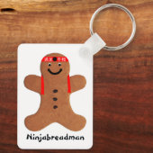 Ninjabreadman biscuit (Cookie) Schlüsselanhänger (Rückseite)