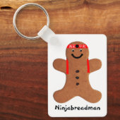 Ninjabreadman biscuit (Cookie) Schlüsselanhänger (Vorderseite)