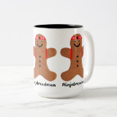 Ninjabreadman biscuit (Cookie) Zweifarbige Tasse (VorderseiteRechts)