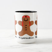 Ninjabreadman biscuit (Cookie) Zweifarbige Tasse (Mittel)