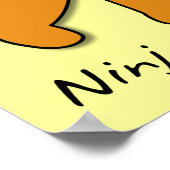 NinjaBroad Man Ninja Gingerbread Funny Poster Sign (Ecke)