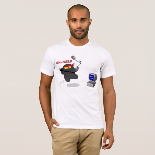 Ninjaneer gegen blockierenden Fehler T-Shirt (Vorne ganz)
