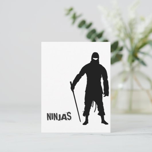 Ninjas Postkarte (Stehend Vorderseite)