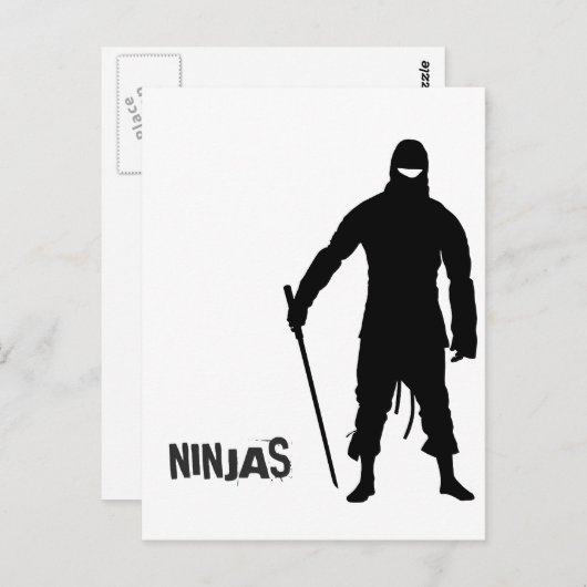 Ninjas Postkarte (Vorne/Hinten)