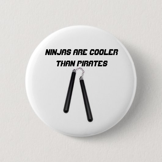 Ninjas sind cooler als Piraten Button (Vorderseite)