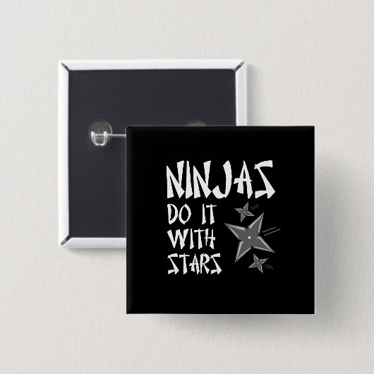 Ninjas tun es mit Sternen Button (Vorne & Hinten)