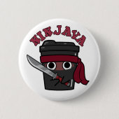 Ninjava Funny Ninja Java Kaffee Pub Button (Vorderseite)