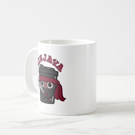 Ninjava Funny Ninja Java Kaffee Pub Kaffeetasse (Vorderseite Links)