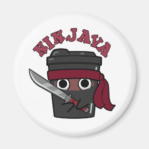 Ninjava Funny Ninja Java Kaffee Pub Magnet