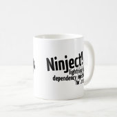 Ninject Fliegen-Tritt-Tasse Kaffeetasse (VorderseiteRechts)