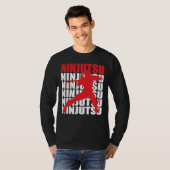 Ninjutsu langes Hülsen-T-Shirt T-Shirt (Vorne ganz)