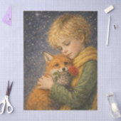 niño con zorro seidenpapier (Basteln)