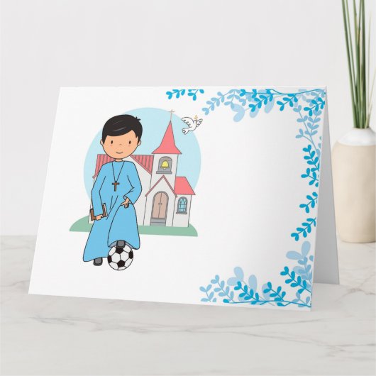 Niño Primera Comunión Fútbol Karte (Vorderseite)