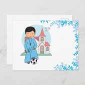 Niño Primera Comunión Fútbol Postkarte (Vorne/Hinten)