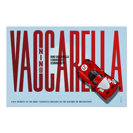 Nino Vaccarella Ferrari 512S Tribute Poster (Vorderseite)