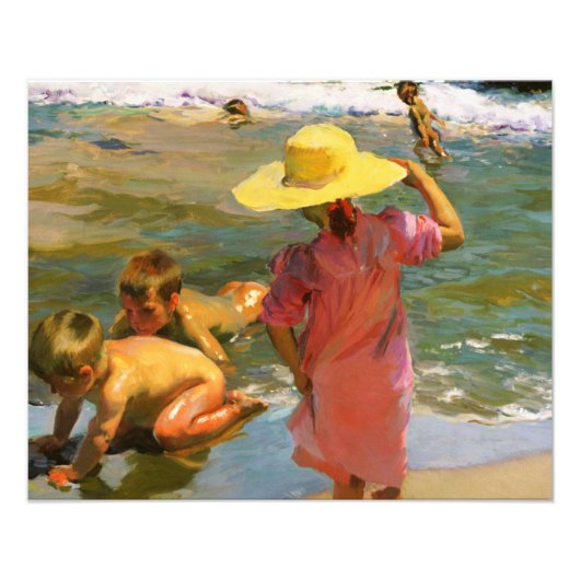 Ninos A La Orilla del Mar von Joaquin Sorolla Fotodruck (Vorne)