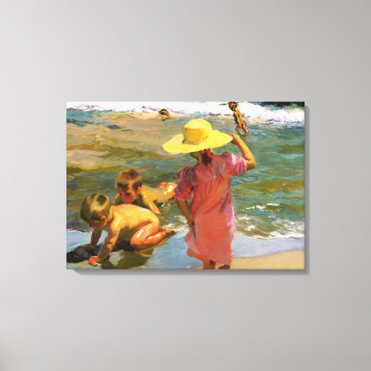 Ninos A La Orilla del Mar von Joaquin Sorolla Leinwanddruck (Vorderseite)