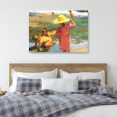 Ninos A La Orilla del Mar von Joaquin Sorolla Leinwanddruck (Insitu (Schlafzimmer))