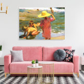 Ninos A La Orilla del Mar von Joaquin Sorolla Leinwanddruck (Insitu (Wohnzimmer))
