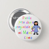 ninos en espanol Knopf Button (Vorne & Hinten)