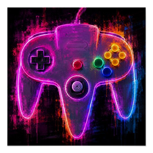 Nintendo N64 Controller Poster (Vorderseite)
