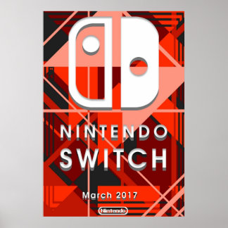 Nintendo Switch Abstrakt Poster